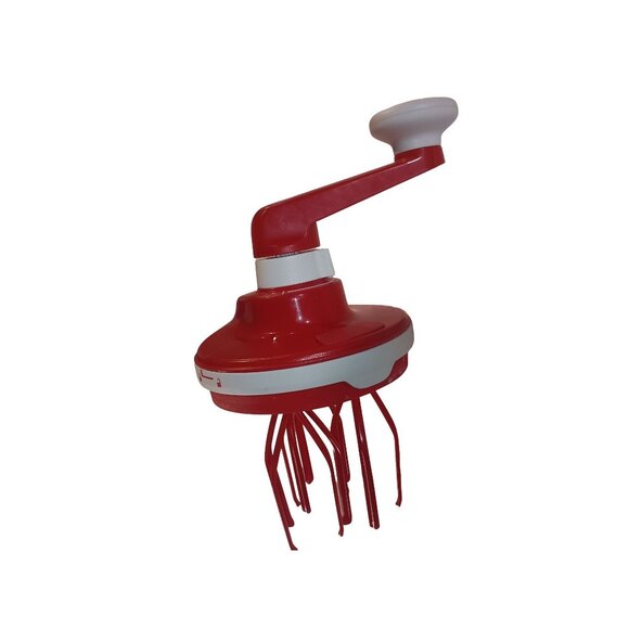Tupperware EZ Speedy Whip N Mix Chef Mixer Batter Bowl 5 cups 1.2 L Red & Clear - Picture 4 of 6
